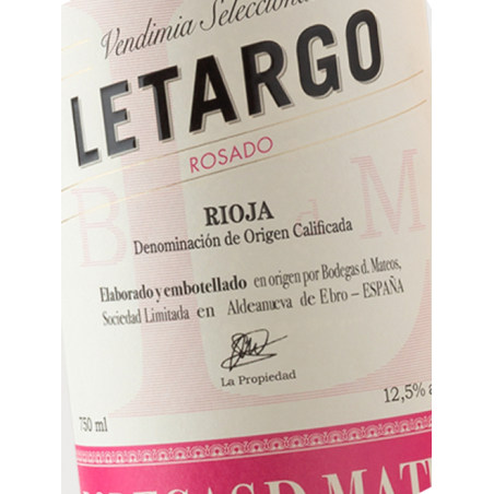 Vino LETARGO Rosado 2024. Venta Online. D. O. Ca. Rioja