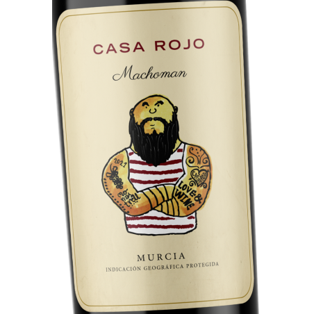 Vino MACHOMAN Monastrell 2022 de Bodegas Casa Rojo de la I.G.P. Murcia.