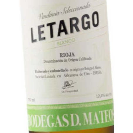 Vino LETARGO Blanco 2024. Venta Online. D. O. Ca. Rioja