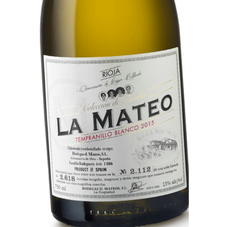 Vino LA MATEO Colección de Familia Blanco 2023 - D.O. Rioja