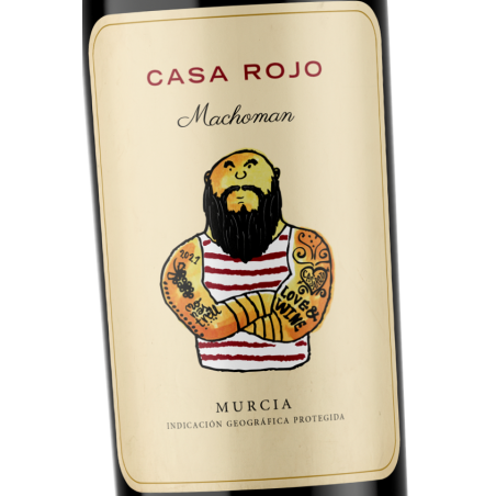 Vino MACHOMAN Monastrell 2022 de Bodegas Casa Rojo de la I.G.P. Murcia.
