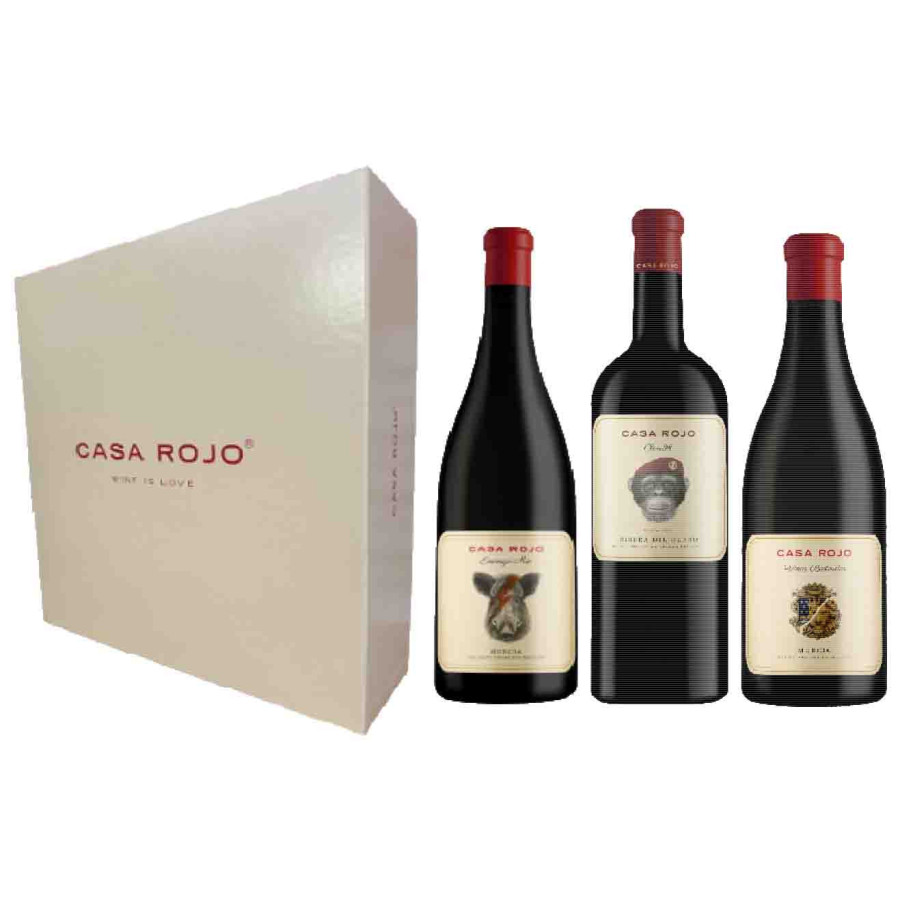 Vino Estuche CASA ROJO Enemigo Mío, Clon 98 y Viñas Bastardas